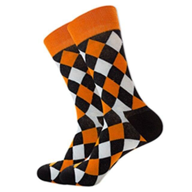 Black, orange and White Crazy Socks - Crazy Sock Thursdays
